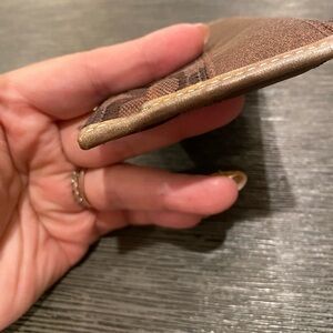 Coach card wallet with key chain hoop